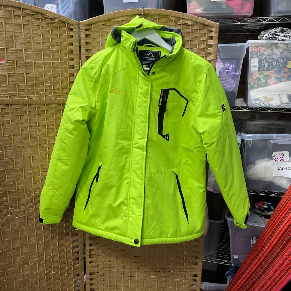 Outdoor Jacket High-Visibility Lime Green Winter Jacket - Outdoor Gear